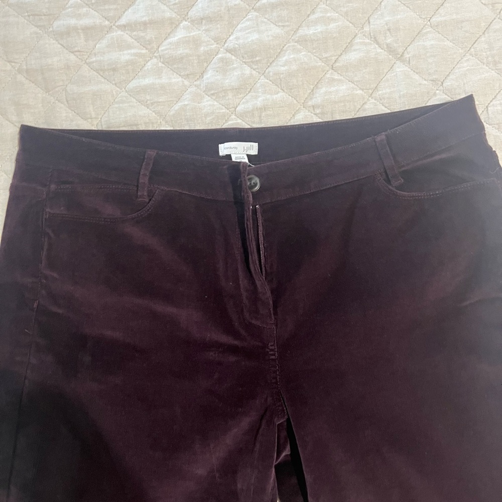 J Jill Burgundy Corduroy pants. SZ 16